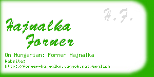 hajnalka forner business card